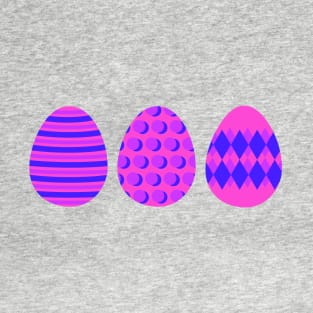 Eggspert Easter Eggs - Decorated Eggs in Pink and Purple T-Shirt